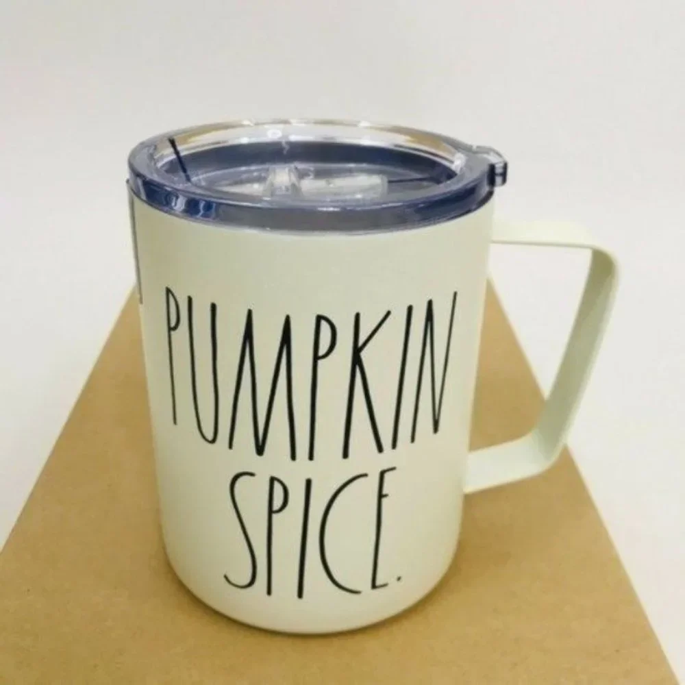 Rae Dunn Pumpkin Spice Tumbler Mug 12 oz Halloween Coffee Cup